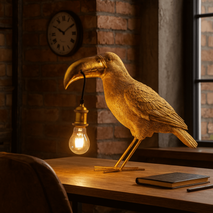 Table Lamp toucan gold Kare Design