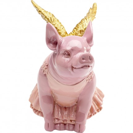 Money Box winged pig pink 15cm Kare Design
