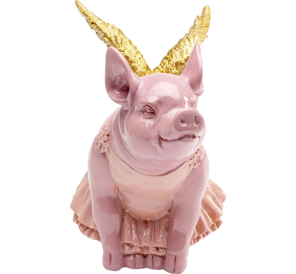 Money Box winged pig pink 15cm Kare Design