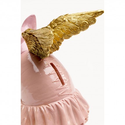 Tirelire cochon ailé rose 15cm Kare Design