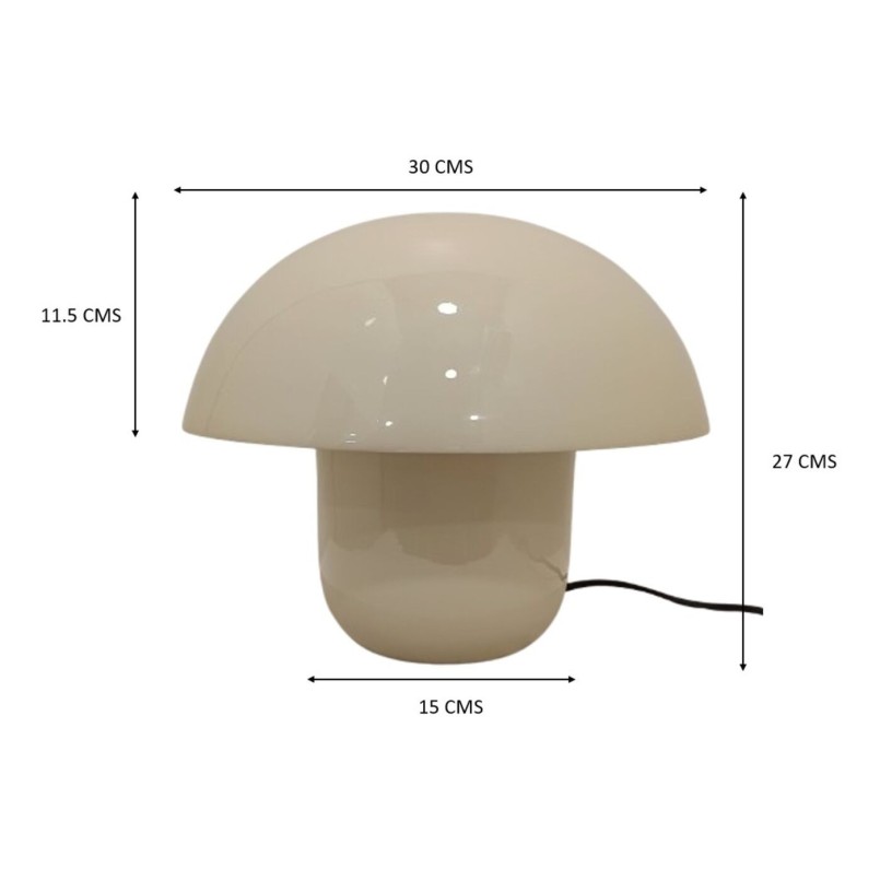 Lampe à poser Mushroom Shiny écru 27cm
