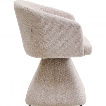 Swivel Chair with armrests Melli cream Kare Design
