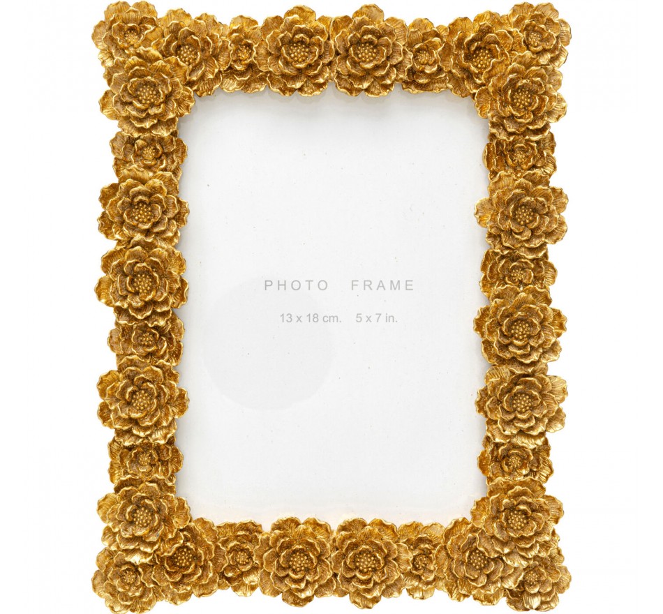 Picture Frame peonies 18x23cm gold Kare Design