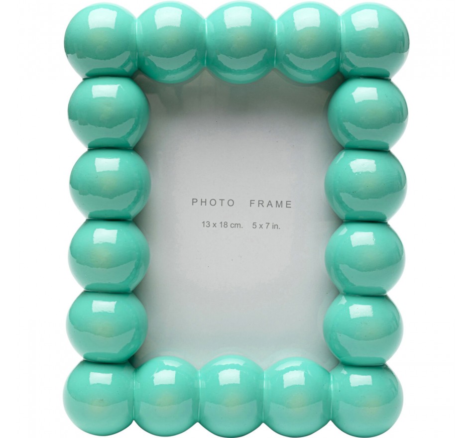 Cadre photo Bubble 19x23cm turquoise Kare Design