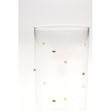 High Water Glass Glam Dots gold (4/set) Kare Design