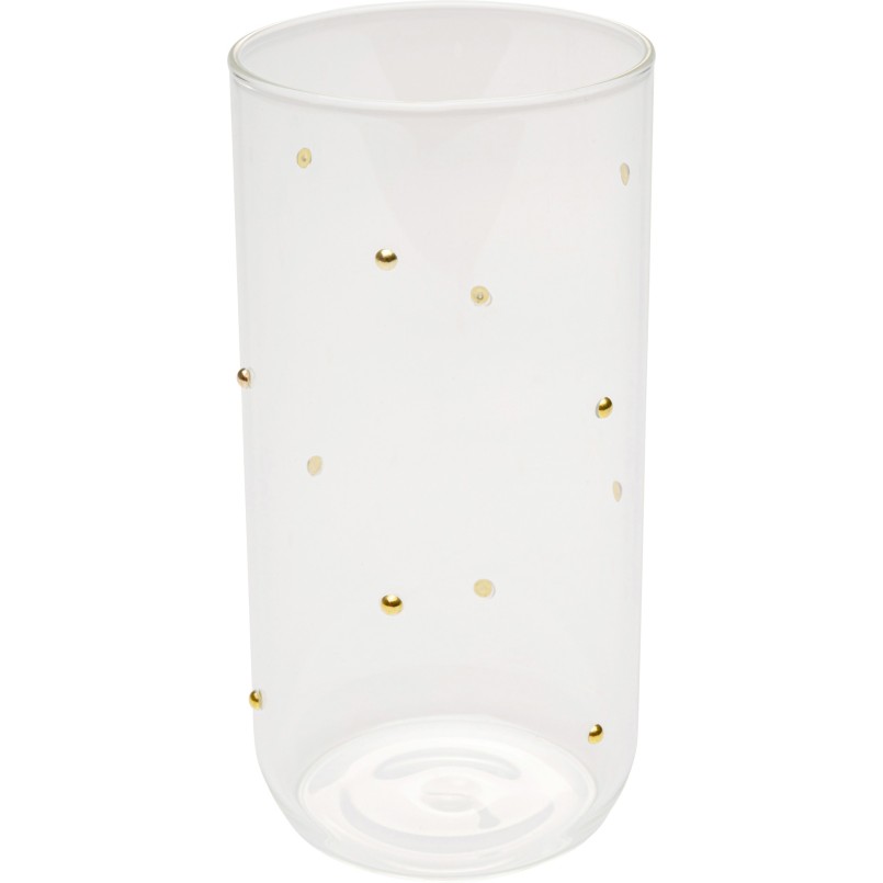 Verres hauts à pois dorés en relief - Glam Dots - Kare Design