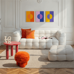 Coussin rose et vert motifs fluides - Electric Feeling - Kare Design