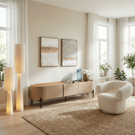 Swivel Armchair Maye Cream Kare Design