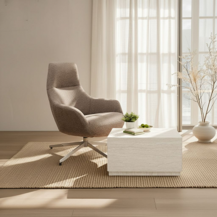 Table basse à tiroirs Travertino 80x60cm Kare Design