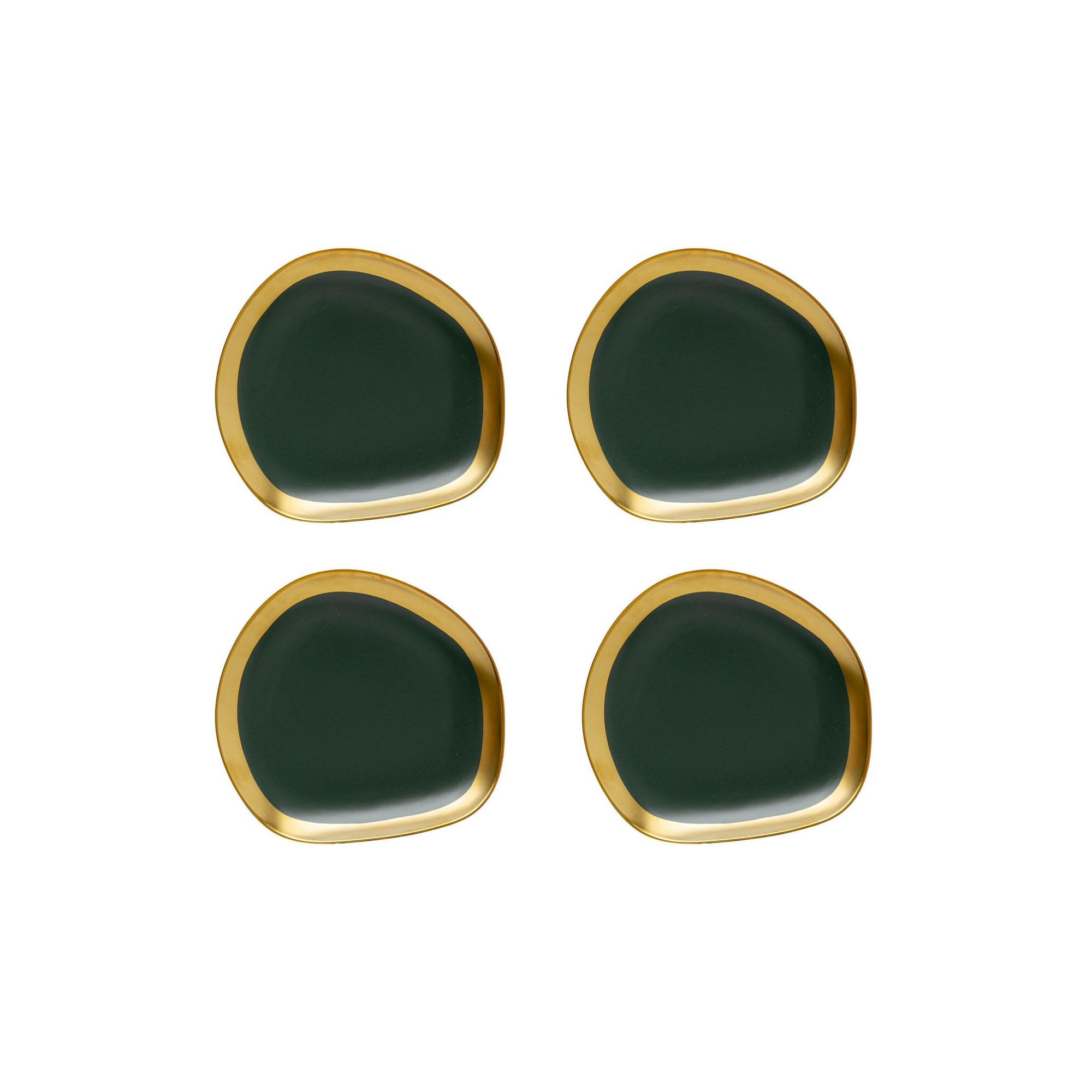 Assiettes Vibrations 21cm vertes set de 4 Kare Design