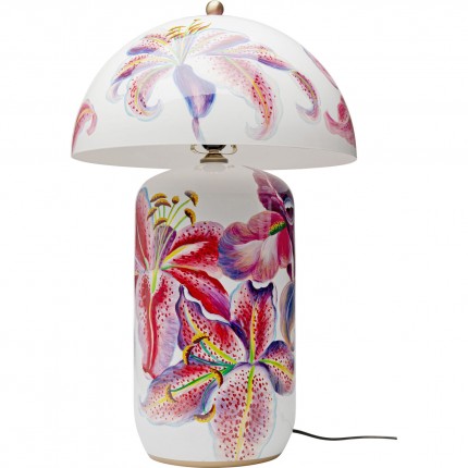 Table Lamp lillies pink Kare Design