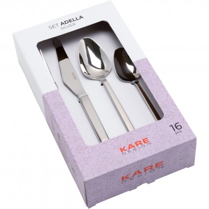 Cutlery Adella silver (16-part) Kare Design