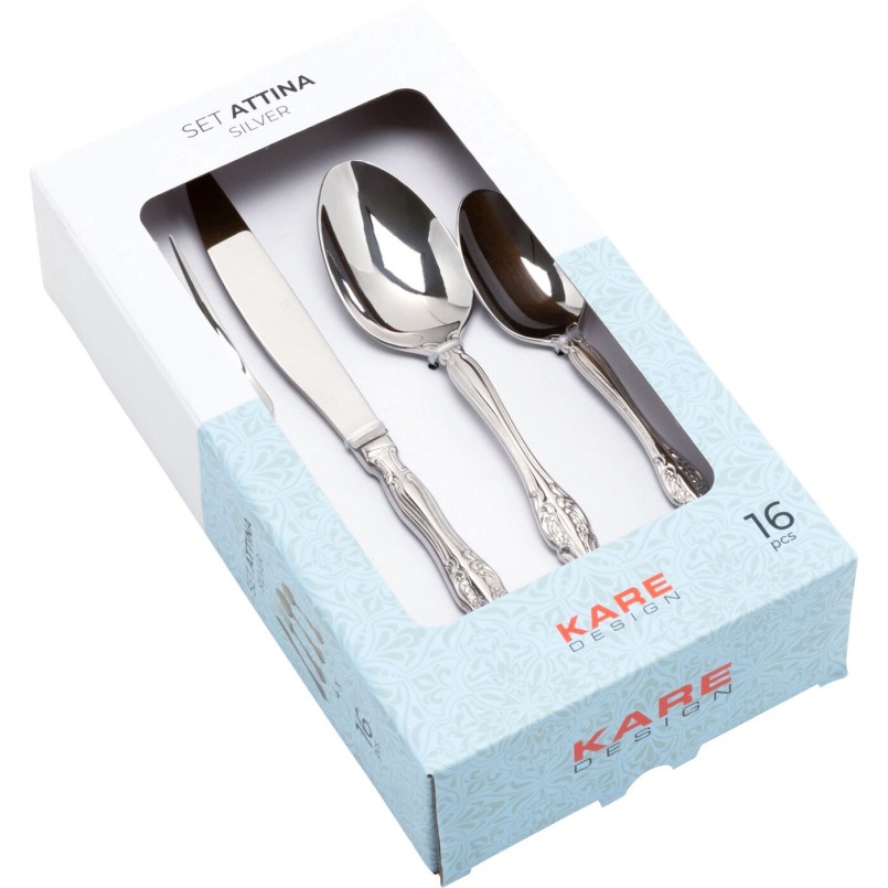 Bestek Attina zilver (16-part) Kare Design