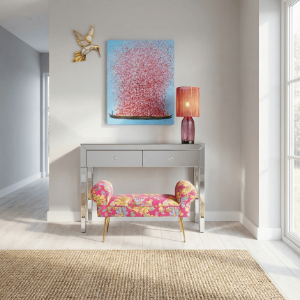 Console Luxury 100x40cm argentée Kare Design