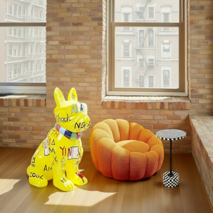 Deco graffiti dog yellow XL Kare Design