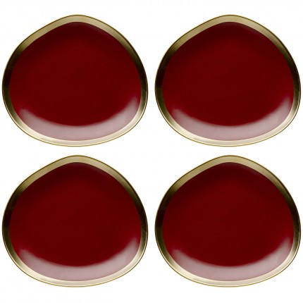 Soepborden Vibrations Ø19cm rood (4/set) Kare Design
