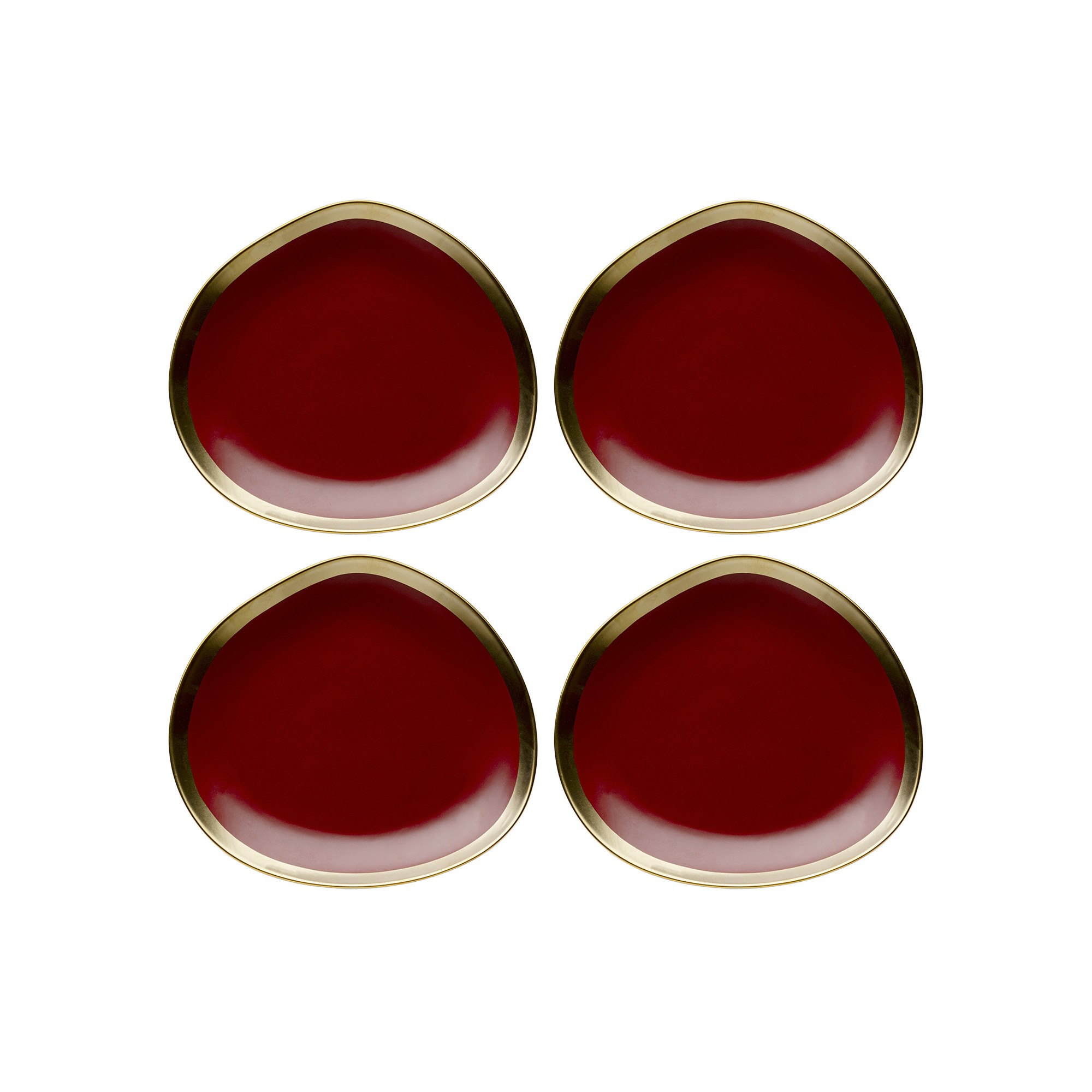 Soepborden Vibrations Ø19cm rood (4/set) Kare Design