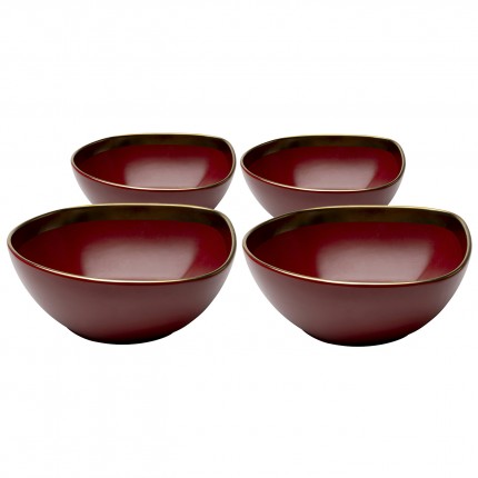 Bowl Vibrations Ø18cm red (4/set) Kare Design