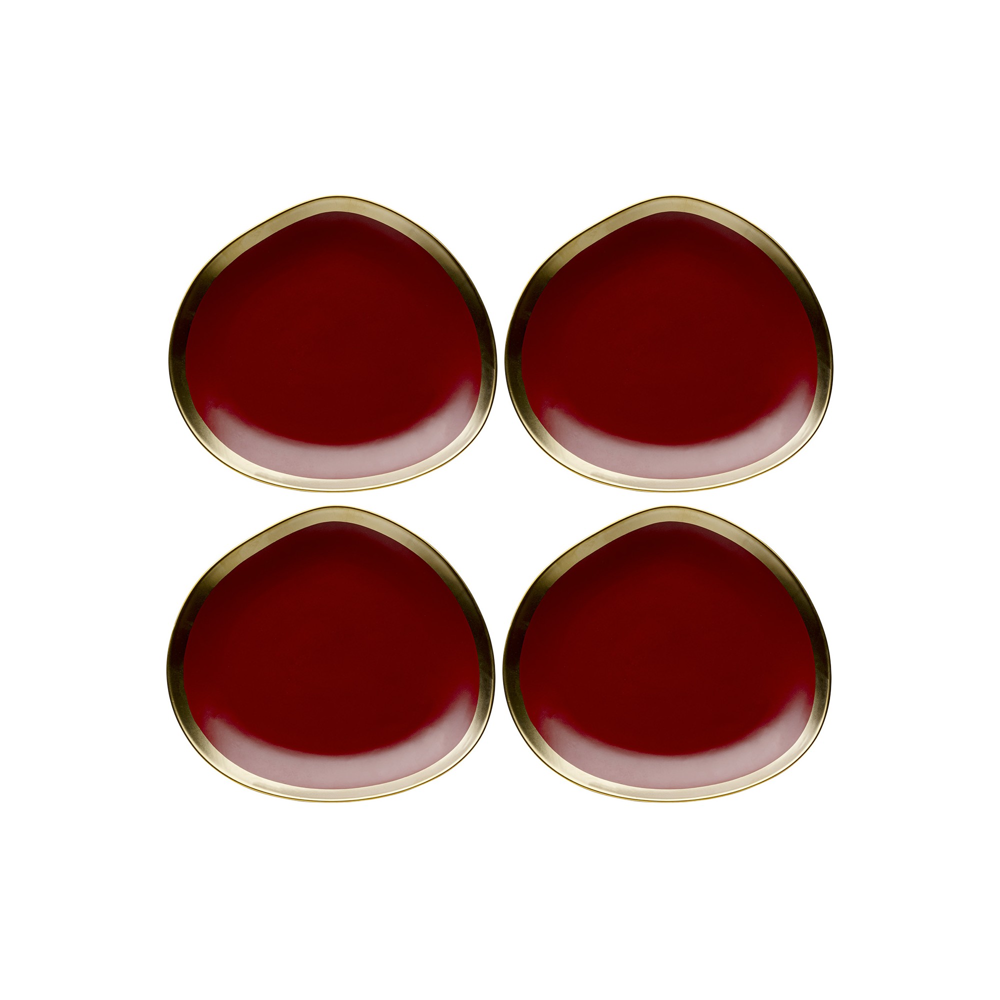 Borden Vibrations Ø21cm rood (4/set) Kare Design