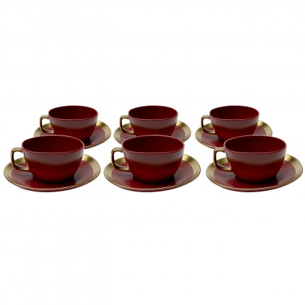 Tasses à café Vibrations rouges set de 6 Kare Design