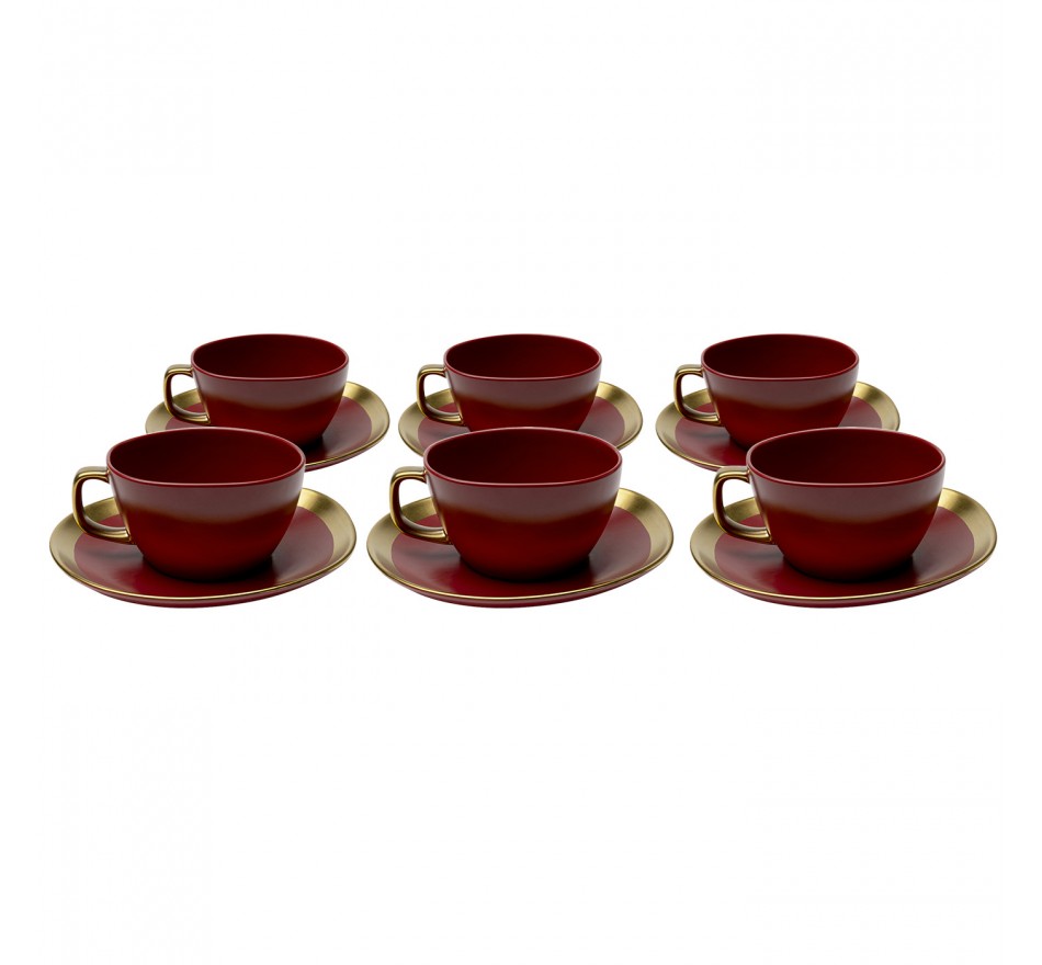 Koffiekoppen Vibrations rood (6/set) Kare Design
