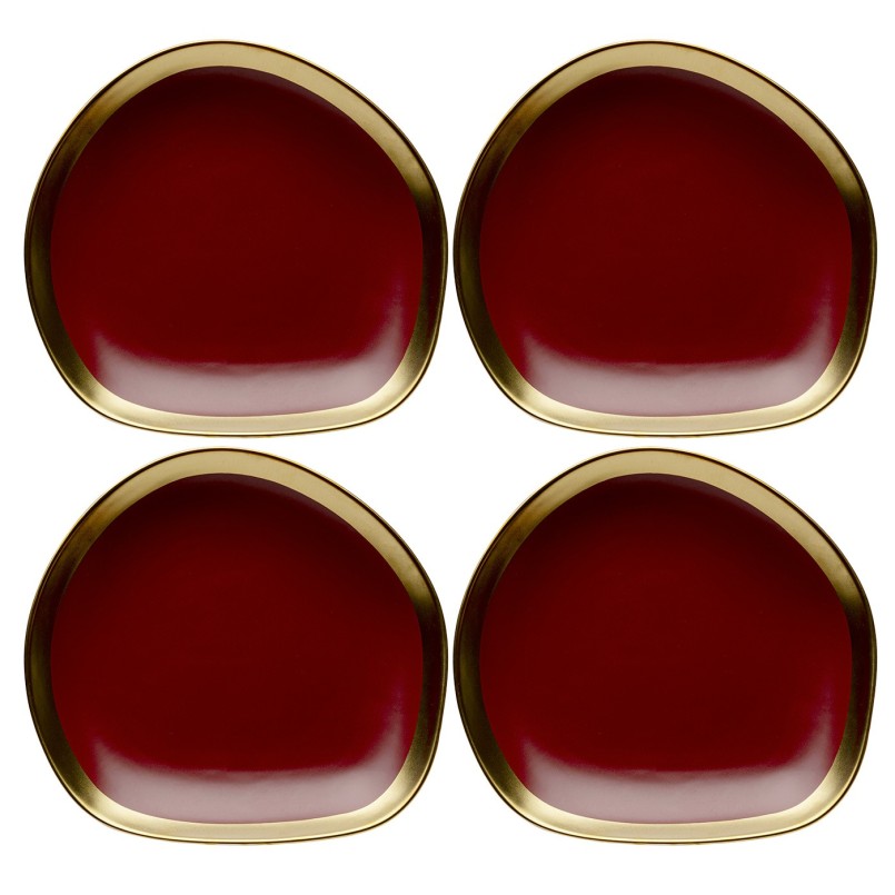 Plate Vibrations Ø27cm red (4/set) Kare Design
