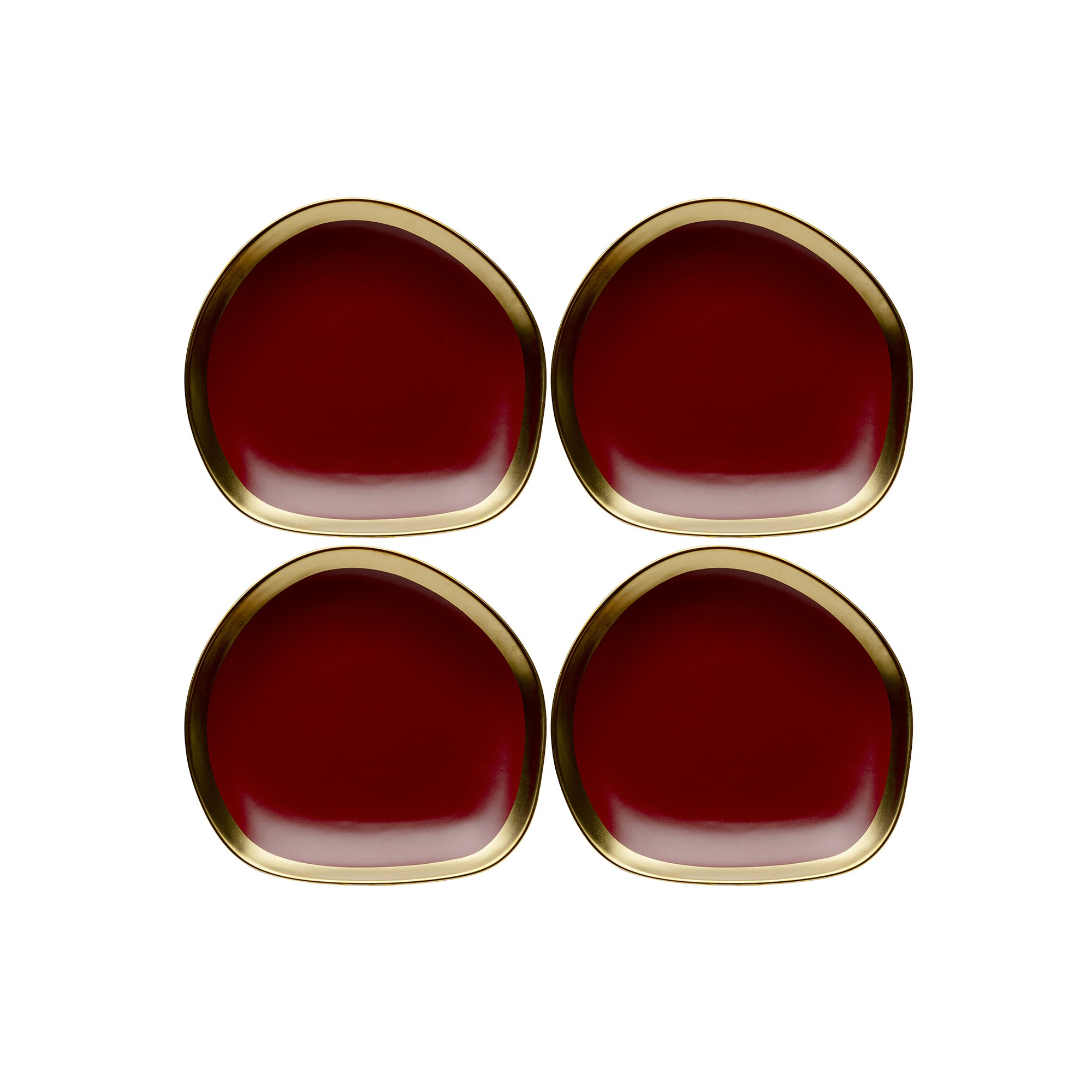 Plate Vibrations Ø27cm red (4/set) Kare Design