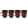 Mugs en céramique rouge et dorée - Vibrations - Kare Design