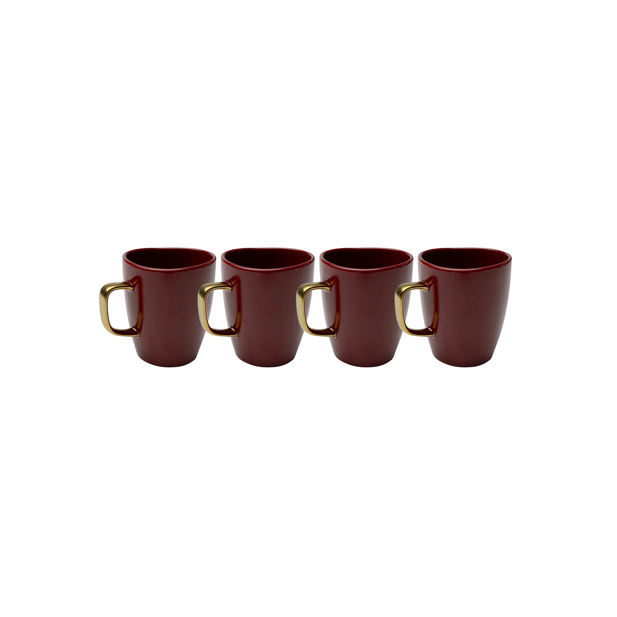 Mugs Vibrations rouges set de 4 Kare Design