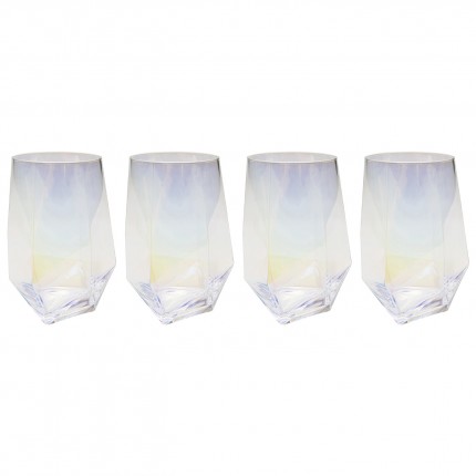 Water Glass Diamond 15cm (4/set) Kare Design