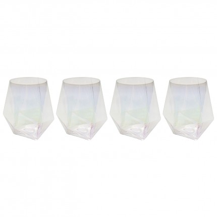 Verres à eau Diamond 12cm set de 4 Kare Design