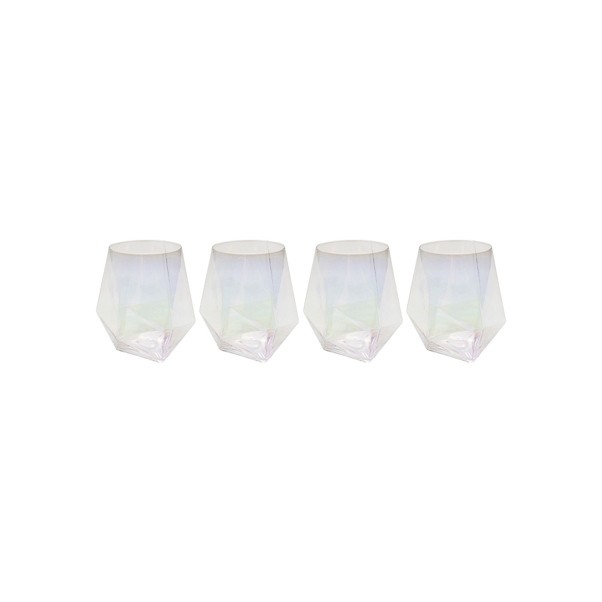 Waterglazen Diamond 12cm (4/set) Kare Design