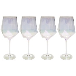 Red Wine Glass Diamond (4/set) Kare Design