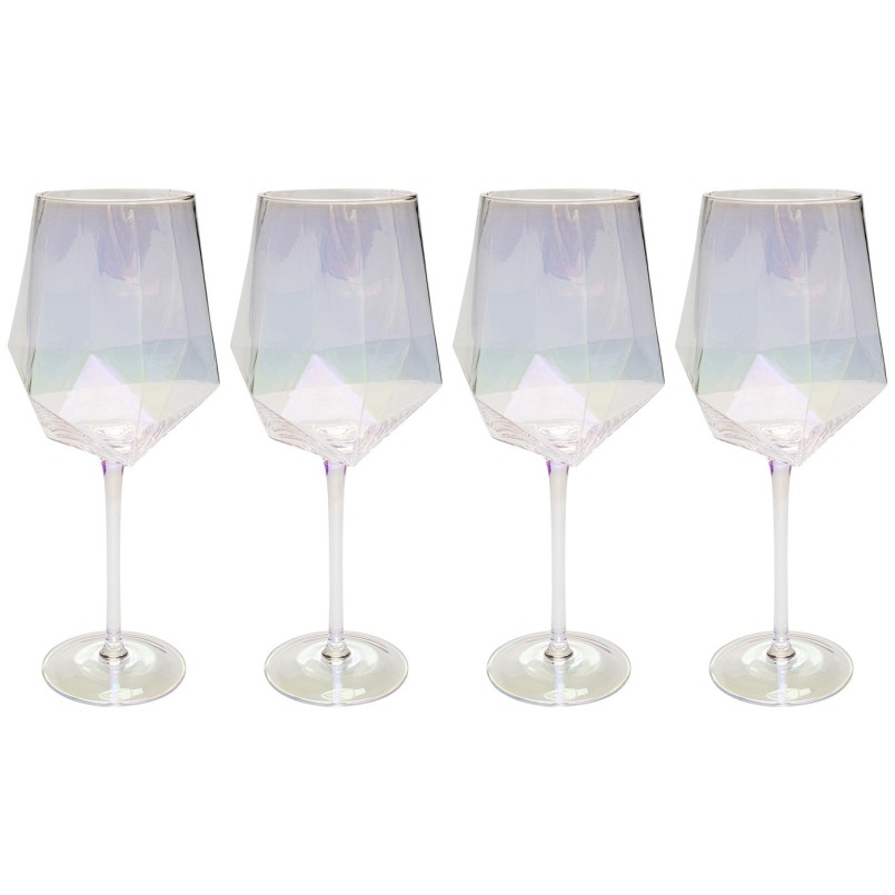 Red Wine Glass Diamond (4/set) Kare Design