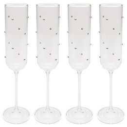 Champagne Glass Glam Dots silver (4/set) Kare Design