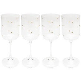 Wine Glass Glam Dots gold (4/set) Kare Design