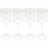 Verres à vin à pois dorés en relief - Glam Dots - Kare Design