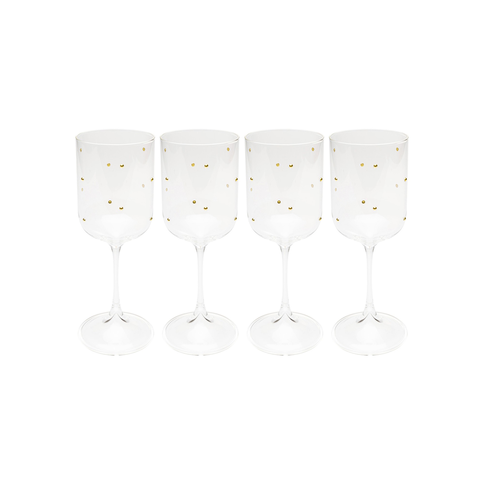 Wine Glass Glam Dots gold (4/set) Kare Design