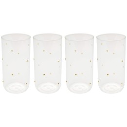 Verres hauts à pois dorés en relief - Glam Dots - Kare Design