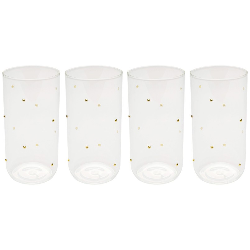 Verres hauts à pois dorés en relief - Glam Dots - Kare Design