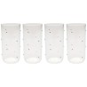 Verres hauts à pois argentés en relief - Glam Dots - Kare Design