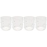 Verres à eau à pois argentés en relief - Glam Dots - Kare Design