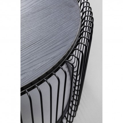 Tables basses Wire bois noir set de 2 Kare Design