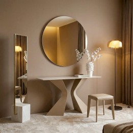 Console Gloria 140x45cm macchiato keramiek wit Kare Design