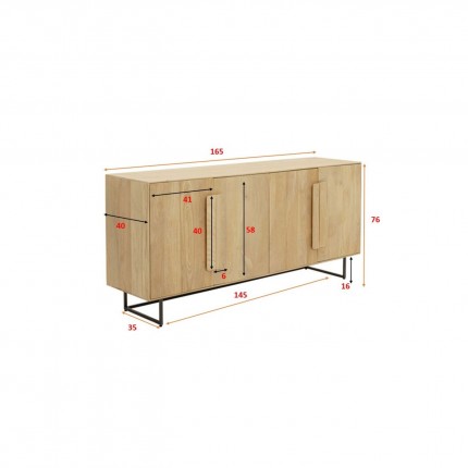 Dressoir Mulino 4 deuren Kare Design