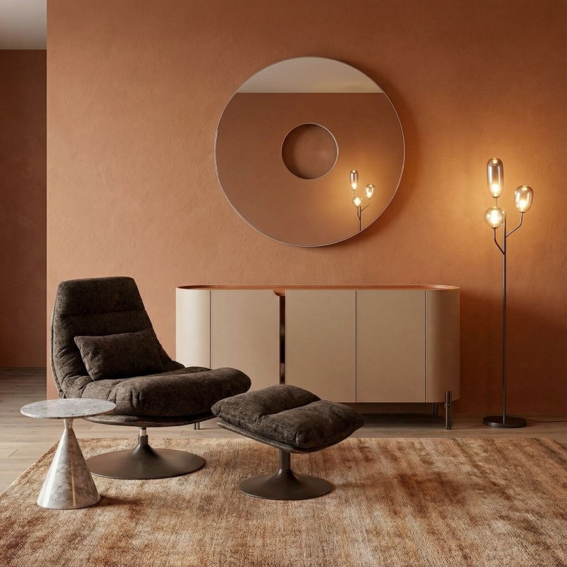 Miroir rond en forme de CD - Cleo - Kare Design