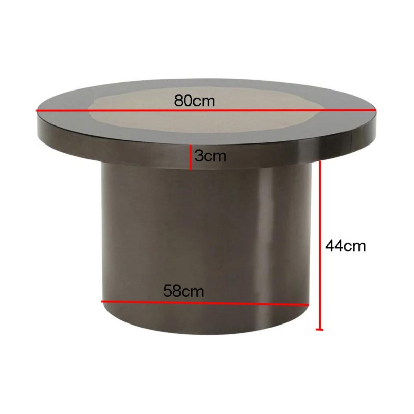 Table d'appoint ronde souche d'arbre - Medallion - Kare Design