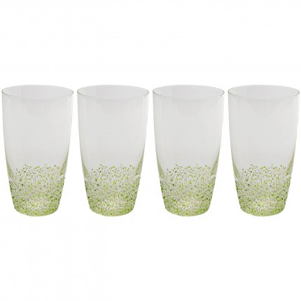 Waterglazen Confetti groen (4/set) Kare Design