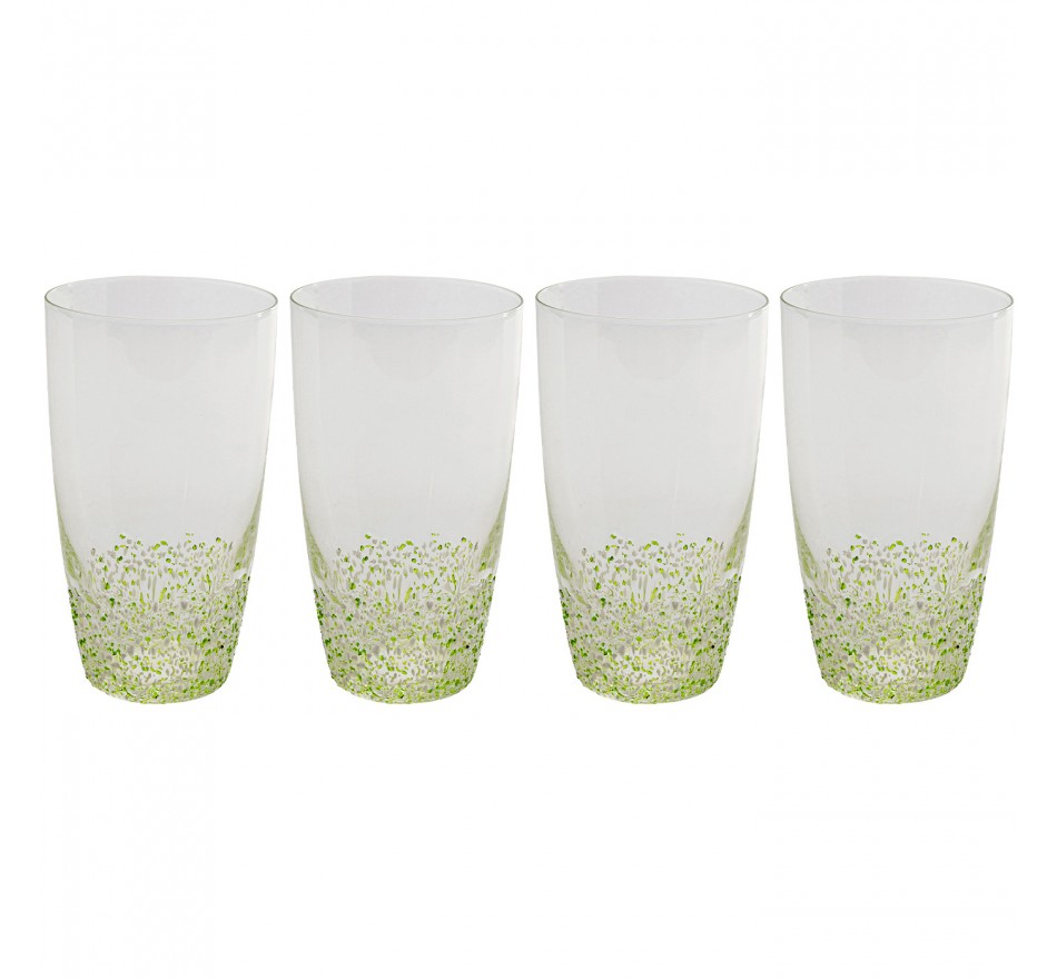 Waterglazen Confetti groen (4/set) Kare Design