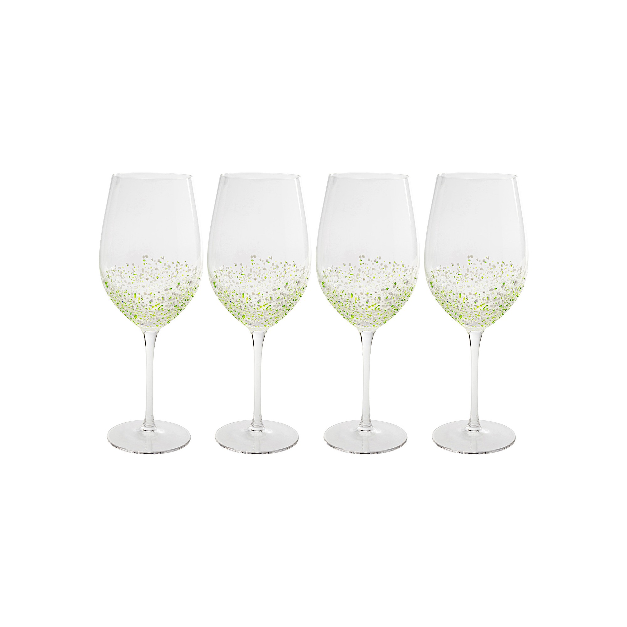 Wine Glass Confetti green (4/set) Kare Design